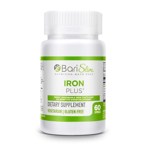 BariSlim Iron Plus Capsules - Formulated for Patients After Weight Loss Surgery Including BariSlim buy supplements canada
