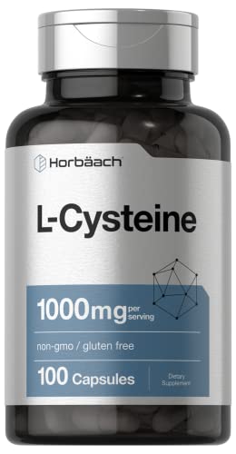 L-Cysteine 1000mg | 100 Powder Capsules | Non-GMO, Gluten Free Supplement Horbäach buy supplements canada
