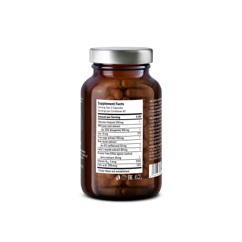 CLAV® Natural Hormone Balance for Women - PMS Relief with Siberian Rhubarb, Wild Yam & Vitex Berry - Vegan Menstrual Regulator Supplement - 120 Capsules CLAV buy supplements canada