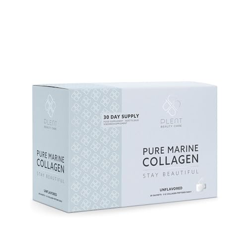 Plent Pure Marine Collagen Unflavoured - Stay Beautiful - 5G Collagen Peptides Daily - 30 Sachets Plent buy supplements canada