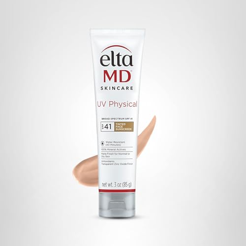 EltaMD UV Physical Tinted Mineral Sunscreen for Face SPF 41, 100% Mineral Actives Tinted Face Lotion, Water Resistant, Paraben-Free EltaMD buy supplements canada
