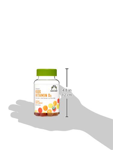 Amazon Brand - Mama Bear Organic Kids Vitamin D3 25 mcg (1000 IU) Gummies per serving, Bone and Immune Health, Strawberry, 80 Count Mama Bear buy supplements canada