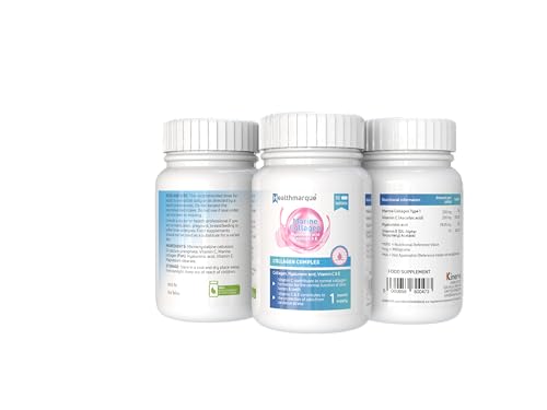 Collagen Complex | Collagen + Hyaluronic Acid + Vitamin C + Vitamin E | Tablets Healthmarque buy supplements canada