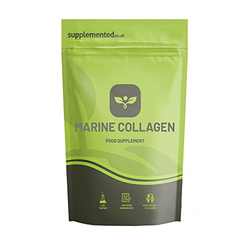 Marine Collagen 180 Capsules 400mg UK Made. Pharmaceutical Grade Type 1 Hydrolysed Supplement. Skin Nails Hair and Joints Supplemented buy supplements canada