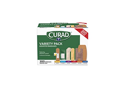 Curad Assorted Bandages Variety Pack 300 Pieces, Including Antibacterial Curad buy supplements canada