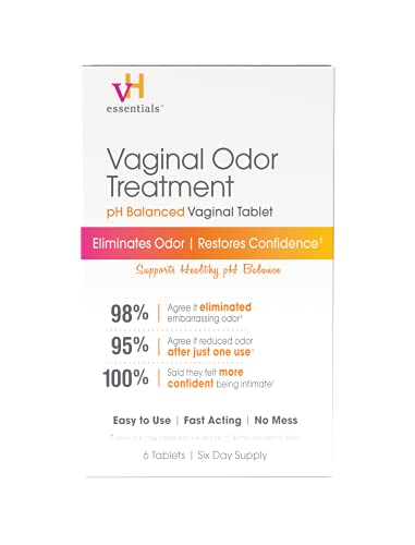 vH essentials Vaginal Odor Treatment - pH Balanced Vaginal Suppositories - 6 Tablets With Applicator, White vH essentials buy supplements canada