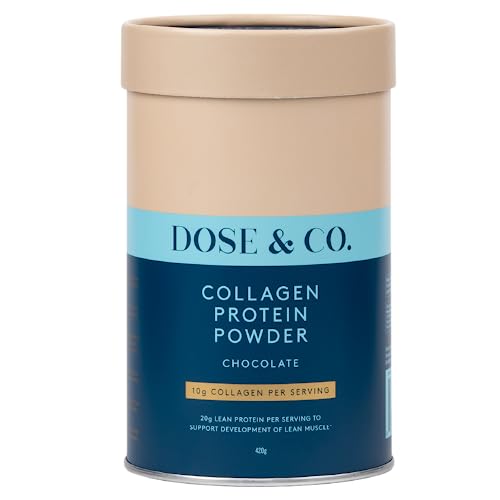 Dose & Co Collagen Protein Powder (Chocolate Fudge) 420g – Non-GMO, Gluten Free Collagen Peptides Supplement DOSE & CO buy supplements canada