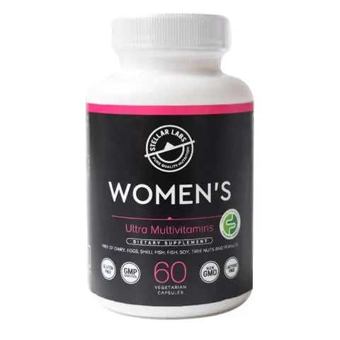 Stellar Labs Low FODMAP Vegan Women's Ultra Multi-Vitamin | Easy to Digest Daily Multivitamin Without Iron | Low Energy Supplement, Female Support | Stellar Labs buy supplements canada