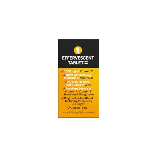 Vitamin C 1000mg (per serving) - Airborne Very Berry Effervescent Tablets (36 count in a box), Gluten-Free Immune Support Supplement, With Vitamins A C E, ZINC, Selenium, Echinacea & Ginger Airborne buy supplements canada