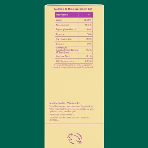 Good Molecules Niacinamide Serum - 10% Niacinamide B3 Facial Serum for Blemishes Good Molecules buy supplements canada