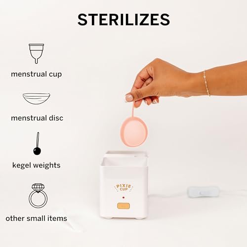 Pixie Menstrual Cup Sterilizer + Large & Small Pixie Disc - Kill 99.9% of Germs with Menstrual Cup Pixie Cup buy supplements canada