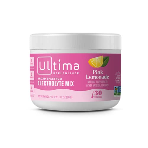 Ultima Replenisher Electrolyte Hydration Drink Mix, Pink Lemonade, 30 Serving Tub Ultima Replenisher buy supplements canada