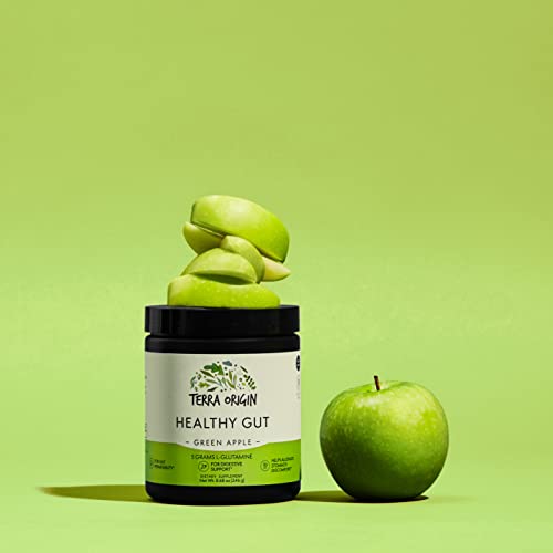 Healthy Gut Green Apple | 30-Servings with L-Glutamine, Zinc, Glucosamine, Slippery TERRA ORIGIN buy supplements canada