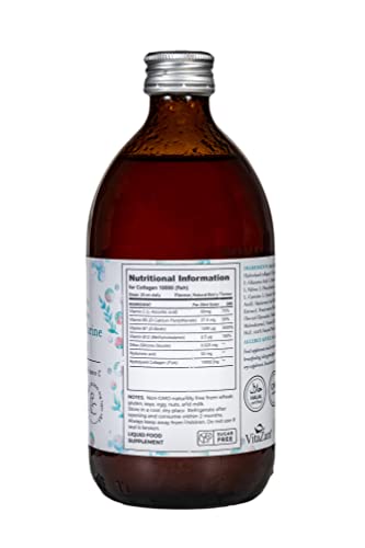 VitaZam Marine Collagen Liquid 10000mg with Hyaluronic Acid, Hydrolysed Peptide, Biotin for Hair, Skin, Nails, Joint, and Muscles, 500 ml VitaZam buy supplements canada