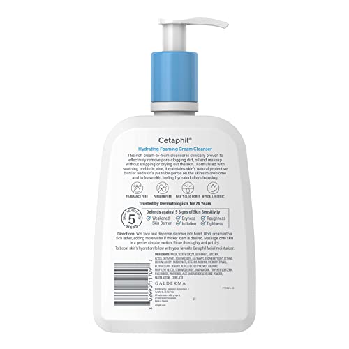 Cetaphil Cream to Foam Face Wash, Hydrating Foaming Cream Cleanser, 16 oz, For Normal to Dry, Sensitive Skin Cetaphil buy supplements canada
