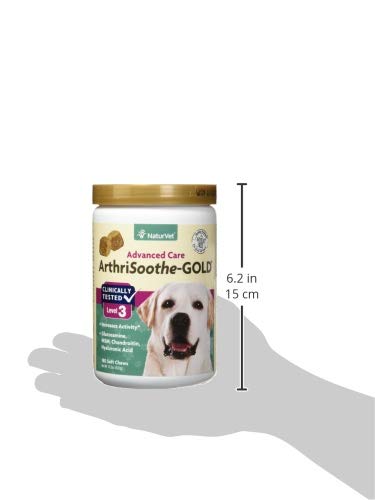 NaturVet ArthriSoothe-Gold Level 3 Advanced Joint Care for Dogs – Soft Chew Dog Supplement with Glucosamine, MSM, Chondroitin & Hyaluronic Acid – Wheat-Free Pet Supplements – 180 Ct. NaturVet buy supplements canada