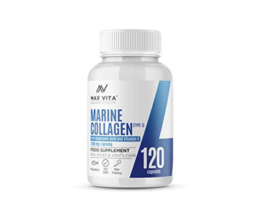 Marine Collagen Type 1 2400mg - 120 Capsules Supplement with Hyaluronic Acid and Vitamin C MAX VITA MAXIMUM VITALITY buy supplements canada