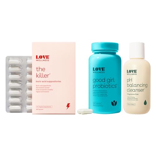 Love Wellness The Killer, Good Girl Probiotics, pH Balancing Cleanser | Boric Acid Suppositories Love Wellness buy supplements canada
