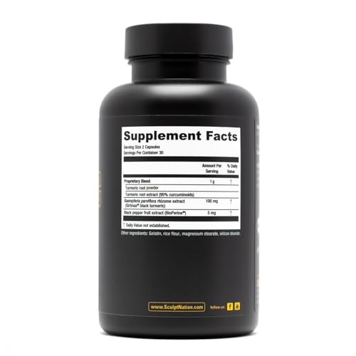 Sculpt Nation Powerful Turmeric Supplement - Turmeric Curcumin with Black Sculpt Nation buy supplements canada