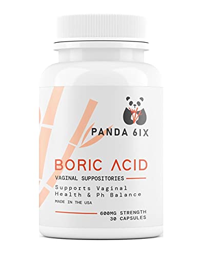 Panda 6ix Boric Acid Vaginal Suppositories 30 Capsules, 600mg Made in The USA- Feminine Health Support Panda 6ix buy supplements canada