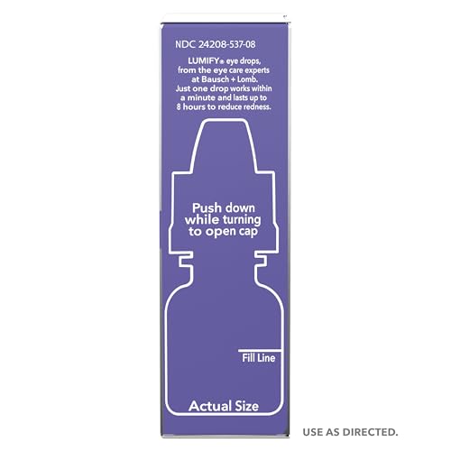LUMIFY Eye Drops for Red Eyes, Redness Reliever for Brighter Looking Eyes, Works in 1 Minute & Lasts Up to 8 Hours, Eye Drops, 0.17 Fl Oz (5 mL) LUMIFY buy supplements canada