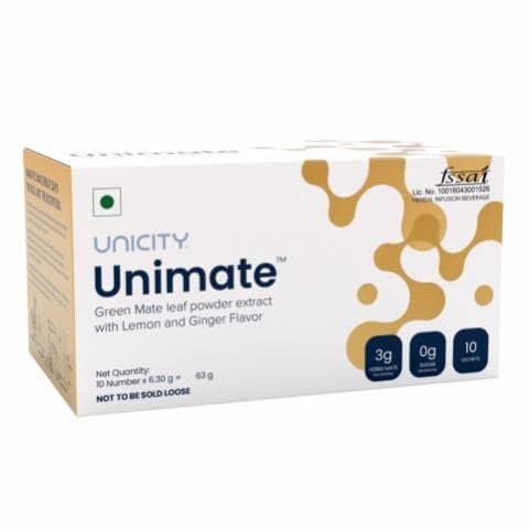 Ourtown Unicity Unimate Green Mate Leaf Powder Extract with Lemon and Ginger Flavor Ourtown buy supplements canada