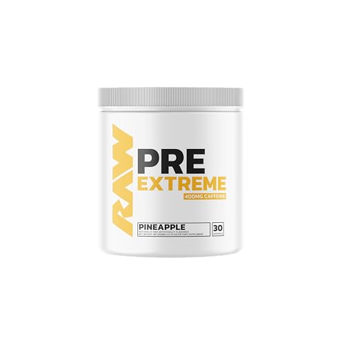 RAW Pre Extreme Pre Workout Powder (Pineapple, 30 Servings (Pack of 1)) RAW buy supplements canada