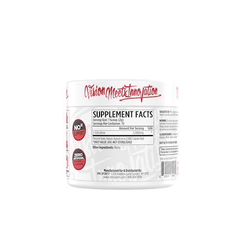 VMI Sports Citrulline Unflavored Powder Pure L-Citrulline | Promote Nitric Oxide Muscle VMI Sports buy supplements canada