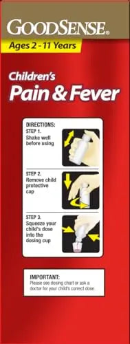 GoodSense Children's Pain and Fever Oral Suspension Liquid, Acetaminophen 160 mg per 5 mL, Bubble Gum Flavor GoodSense buy supplements canada