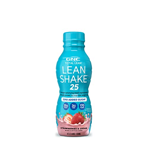GNC Total Lean Lean Shake 25 - Strawberries and Cream - 12 Bottles GNC buy supplements canada