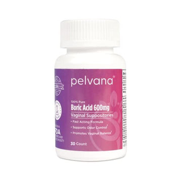 Pelvana Boric Acid Suppositories for Women 30 - for Vaginal pH Balance, Odor Control, Itching, & Discharge Pelvana buy supplements canada