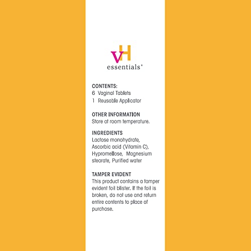 vH essentials Vitamin C Vaginal Tablet | Boric Acid Suppository Alternative | Supports Healthy pH and Eliminates vH essentials buy supplements canada