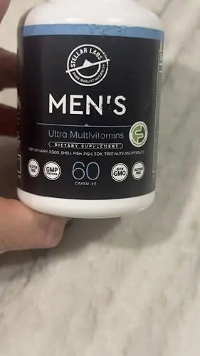 Stellar Labs Men's Low FODMAP Vegan Daily Multivitamin, No Iron | Easy On Sensitive Stomachs, Easy to Swallow Vitamins | Stellar Labs buy supplements canada