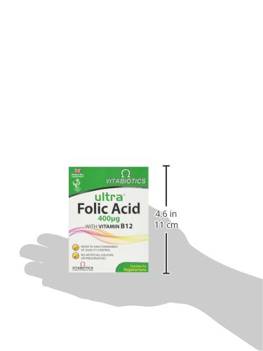 Vitabiotics Ultra Folic Acid Tablets 400 mcg Vitamin B9 with Vitamin B12-60 Tablets Vitabiotics Ultra buy supplements canada
