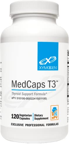 XYMOGEN MedCaps T3 - Thyroid Support Formula with Vitamins + Herbs - Selenium, Zinc XYMOGEN buy supplements canada