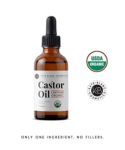 Kate Blanc Cosmetics Organic Castor Oil (4oz). 100% Pure, Cold Pressed, Hexane Free in a Glass Bottle Kate Blanc Cosmetics buy supplements canada