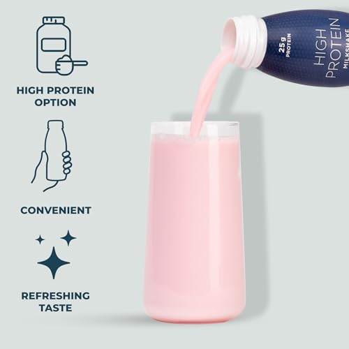Kinetica Ready-to-Drink Protein Shake, 12 X 330mls, 165 cals, 25g Protein per Bottle, Low Fat (Strawberry) Kinetica buy supplements canada