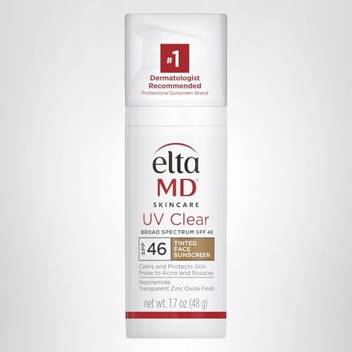 EltaMD UV Clear Tinted Sunscreen for Face, SPF 46 with Zinc Oxide, Oil-Free, Dermatologist Recommended, For Acne-Prone Sensitive Skin, 1.7 oz EltaMD buy supplements canada