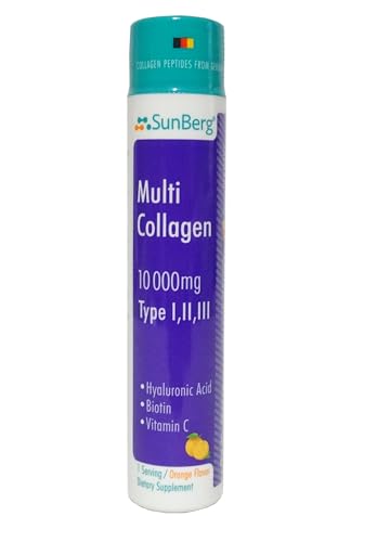 Sunberg Collagen Liquid Shots - 10000mg Collagen Supplement Type I,II,III Hyaluronic Acid Bodygenix buy supplements canada