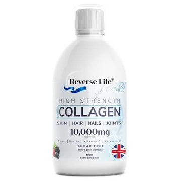 Reverse Life Marine Collagen + Green Tea Liquid Supplement Drink High-Strength 10,000mg Hydrolysed Reverse Life buy supplements canada