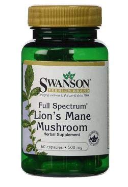 Swanson Lion's Mane Mushroom Capsules - 500 mg Each, 60 Capsules Swanson buy supplements canada