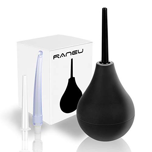 RANEU Enema Bulb Douche Enema Kit for Women & Men with 3 Nozzles (Black, 4 Piece Set) RANEU buy supplements canada