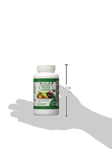 Pure Heathland Non-GMO Super Daily Multivitamin for Adults – 42 Natural Fruits & Vegetables Blend with 21 Essential Vitamins & Minerals – Vegan Coating Tablets, 90 Count, Made in USA Pure Healthland buy supplements canada
