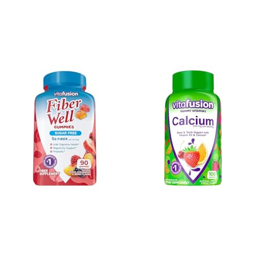 Vitafusion Fiber Well Sugar Free Fiber Supplement & Chewable Calcium Gummy Vitamins Vitafusion buy supplements canada