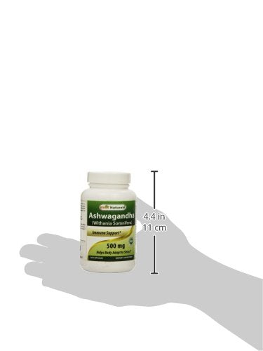 Best Naturals Ashwagandha Capsules for Relaxing Stress and Mood, 500 mg, 120 Count (Packaging may vary) Best Naturals buy supplements canada