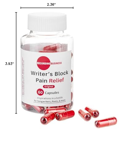 Recording Business Writer's Block Pain Relief (60 Original Songwriting Prompts in Capsules) for Artists/Musicians, Songwriters, & Poets Recording Business buy supplements canada