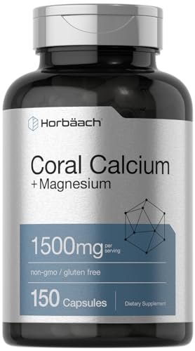 Coral Calcium 1500mg 150 Capsules | Plus Magnesium | Non-GMO, Gluten Free Supplement Horbäach buy supplements canada