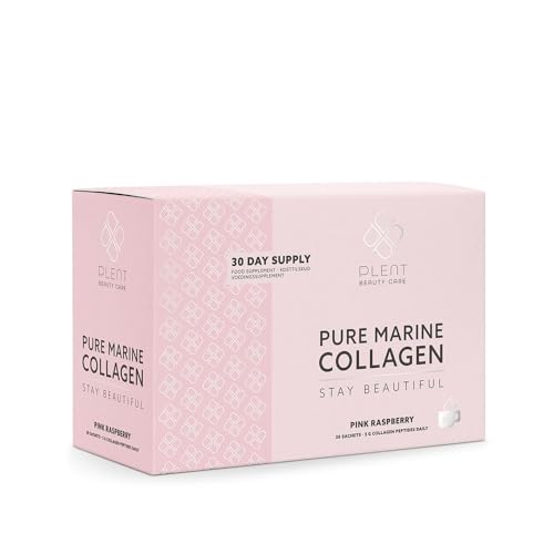 Plent Pure Marine Collagen Pink Raspberry - Stay Beautiful - 5G Collagen Peptides Daily - 30 Sachets Plent buy supplements canada