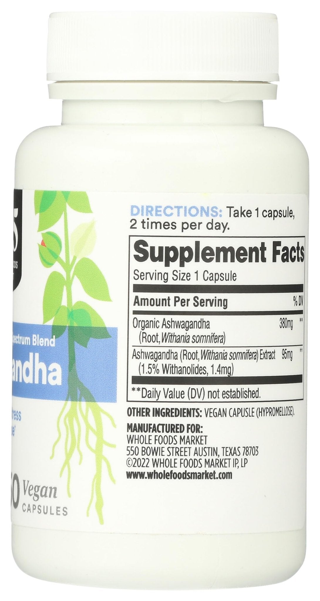 365 By Whole Foods Market, Ashwagandha, 60 Count - OzHealthStandard