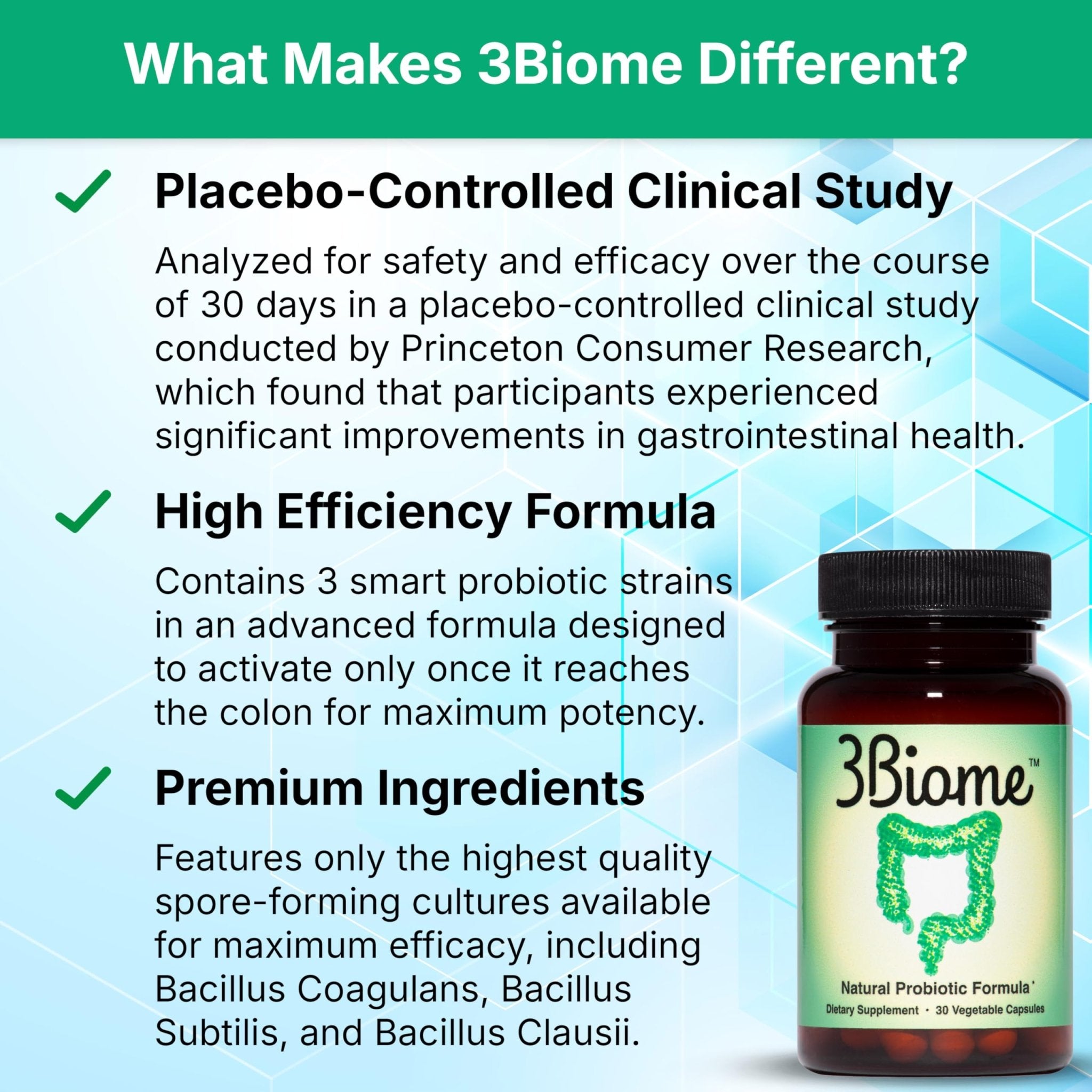 3Biome - Natural Probiotic Supplement - Non-GMO, Vegan, Gluten-Free - OzHealthStandard
